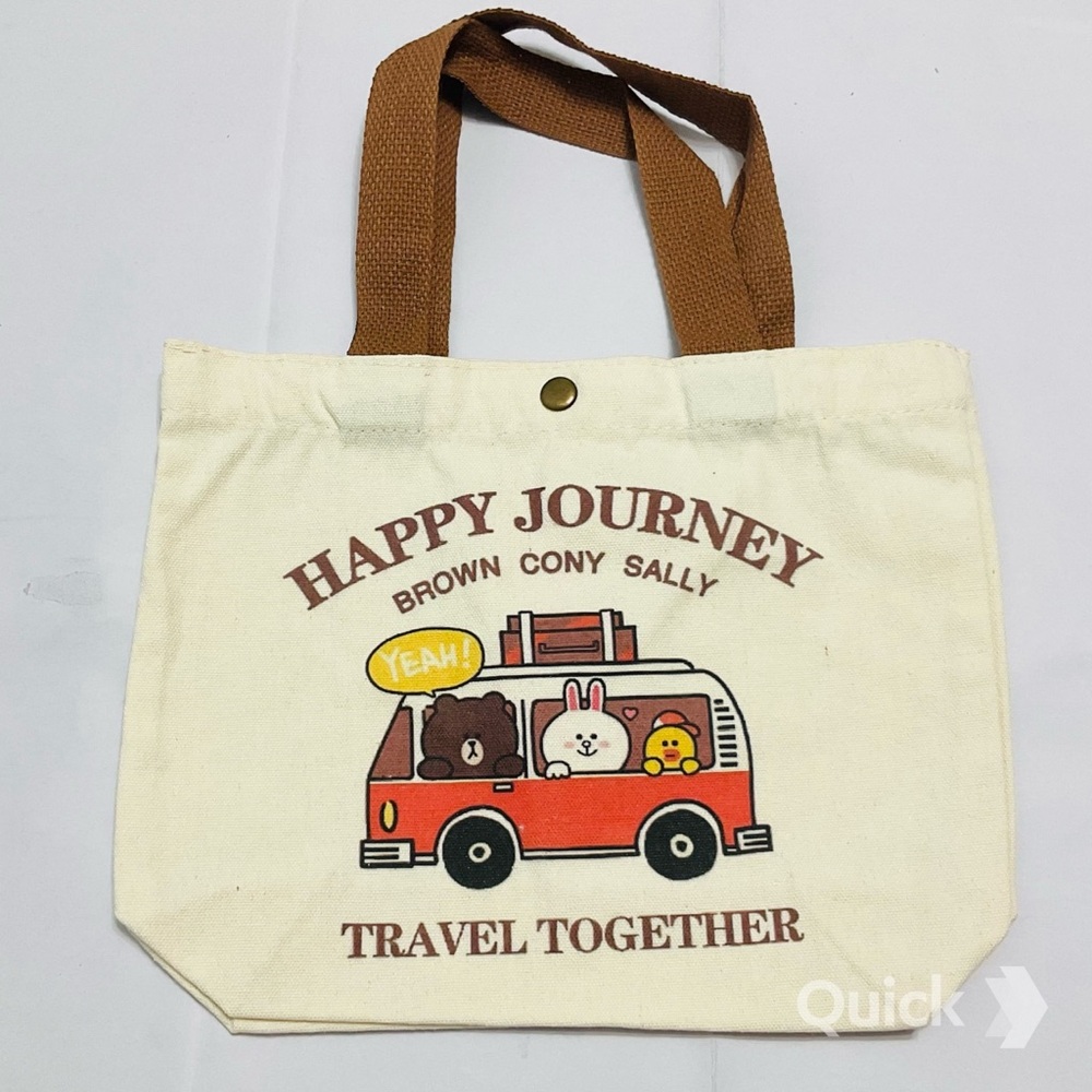 Brown & Friend Tote Bag, Mini Bag, Lunch Box Bag